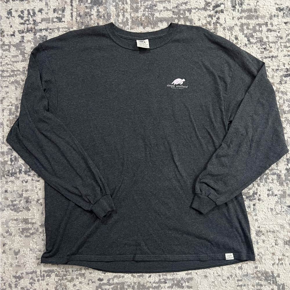 Simply Southern Charcoal Long Sleeve Tee